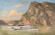 1922 Loreley Cologne-Düsseldorf Rhine Steamship Boat Ship Germany Postcard picture