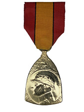 VTG 1918 WW1 Belgian Military King Albert 24mm Bronze Herinnerings Service Medal picture