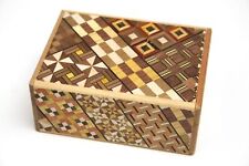 Himitsu-bako Yosegi Zaiku 4 steps Karakuri Puzzle Box Traditional Craft Japan picture