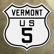 Vermont US route 5 highway marker road sign shield 1926 Brattleboro Newport 12
