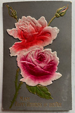 Vintage Victorian Postcard 1901-1910 Many Returns of The Day - Velvet Roses picture