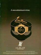 HUBLOT MONTRES MDM GENEVE Watch Magazine Print Ad  1984 1980S picture