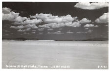 VINTAGE POSTCARD SCENE AT THE TEXAS SALT FLATS EKC CARD (1939 - 1950) RPPC picture