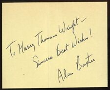 Alan Baxter d1976 signed autograph auto 3x4 Cut American Actor Film TV Broadway picture