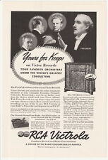 1938~RCA Victrola~U-134-A~Toscanini~Music~Radio~Print Ad 30s Advertisement picture