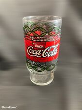 vintage Tiffany glass style Coca-Cola Coke pedestal 32oz picture
