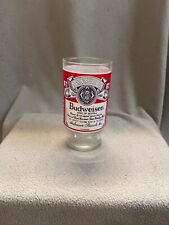Vintage Glass Budweiser 1980's Anheuser Busch glass drinking cup  picture