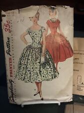 Vintage 1940s Simplicity 1043 Womens Dress Sewing Pattern Size 16 Bust 34 Used picture