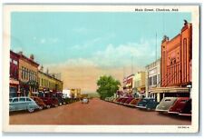 c1940 Main Street Buildings Classic Cars Road Chadron Nebraska Unposted Postcard picture