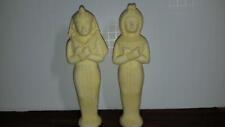 TWO VINTAGE EGYPTIAN CERAMIC FIGURINES MAN AND WOMAN 7