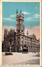 Philadelphia PA-Pennsylvania, Masonic Temple, Monument, Vintage Postcard picture