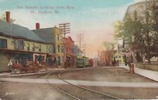 Fantastic Street Scene, Main St. Sanford, Me. Postcard c1910 2Trolleys picture