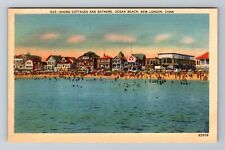 New London CT-Connecticut, Ocean Beach, Cottages, Antique Vintage Postcard picture