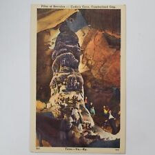 Pillar Of Hercules Cudjo's Cave Cumberland Gap TN VA KY c1940's Linen Postcard picture