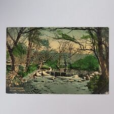Vintage Postcard Plum Trees Creek Waterfall Rocks Bethel Connecticut c1910 picture