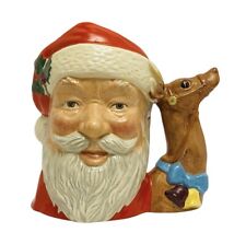 Vintage Royal Doulton Santa Claus Mug w/ Reindeer Handle D6675 Retired picture