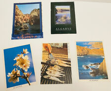 Lot of 5 Vintage Algarve Portugal colorful unused postcards picture