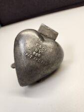 Antique Pewter Eppelsheimer E & Co New York ICE CREAM MOLD Heart #956 1890's picture
