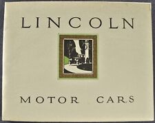 1924 Lincoln Motor Car Catalog Roadster Touring Coupe Sedan Excellent Original picture