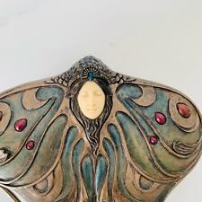 Art Nouveau Style Fairy Princess Butterfly Vanity Jewelry Trinket Box  picture