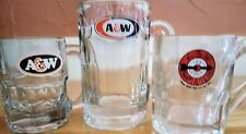 Lot Of 3 Vintage A&W Root Beer Mugs~ Arrow Logo ~All American Food & Mini Canada picture
