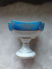 Limoges Decor Main Hand Painted Porcelain Victorian Pedestal Trinket Dish Small  picture