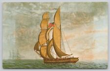 Brigantine Cleopatra's Barge Peabody Museum Salem Massachusetts Vintage Postcard picture