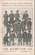 c1900s Haverhill, Mass. Advertising Postcard THE KEMPTON CO. Rich Boys' Clothing picture