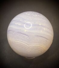 Blue Lace Agate Sphere With Stand 83 Grams picture
