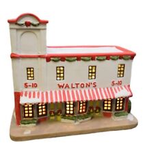Walmart 50th Anniversary Ceramic WALTON'S 5-10 LIGHTED Christmas Village Store picture