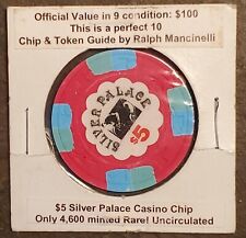 SILVER PALACE CASINO $5 casino gaming poker chip - Cripple Creek, CO- PERFECT 10 picture