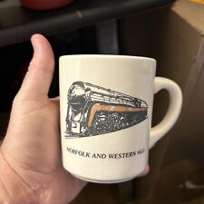 Vtg Norfolk and Western Railroad Train No 611 CLASS J 4-8-4 Coffee Mug #3 picture