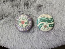 2 Vintage BMWE Button Pins picture