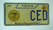 Old 1981 Tennessee House of Representatives License Plate Embossed State Seal picture