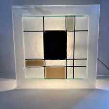 Artist Fused Glass Light Cube Handmade Vintage Home Decor picture