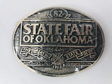 Vintage 82nd Oklahoma State Fair Belt Buckle 1988 Number 637 Brass picture