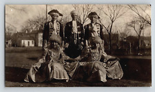 Original Old Vintage Antique Outdoor Photo People Revolutionary War Costumes picture