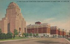 St Louis Missouri Park Plaza & Chase Hotel  Linen Vintage Postcard picture