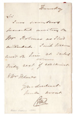 William Craven, 2nd Earl Signed Letter 1844 / Autographed picture