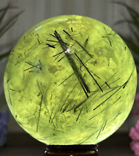 70mm PREHNITE EPIDOTE SPHERE 💚496g Green Mineral Reiki Chakra Gem Witch Crystal picture