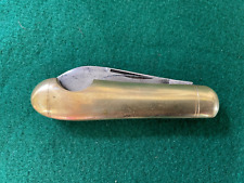 Vintage REMINGTON UMC R219  Easy Open Jack Pocket Knife 1924-33 Brass Scales picture