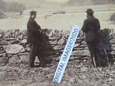 1870s SV of Two MEN by WALL at Flat Rock Tunnel in 18PHILADELPHIA PA Manayunk PA picture