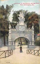 Brandywine Springs Park Entrance Wilmington Delaware 1910c postcard picture