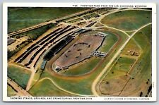 Cheyenne Wyoming~Frontier Park Aerial View~1937 Linen Postcard picture