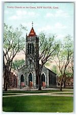 c1910 Trinity Church On The Green Building Tower New Haven Connecticut Postcard picture