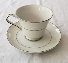 VINTAGE Lynnbrooke Alencon China Tea Cup & Saucer Set of 2 Ceramic/Porcelain  picture