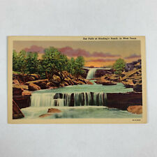 Postcard Texas TX Harding Ranch Falls 1940s Linen Unposted picture