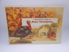 Vtg Holiday Thanksgiving Post Card - Unposted: Wishing You A Happy Thanksgiving picture