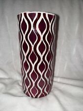 Mosaic Swirl Cracked Glass MCM Design Red Magenta Pink Vase FTD Collection picture