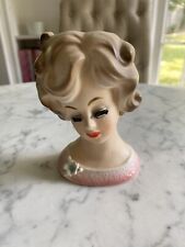 Vintage Head Vase Parma A1 Lady headvase - eyes closed - not perfect picture